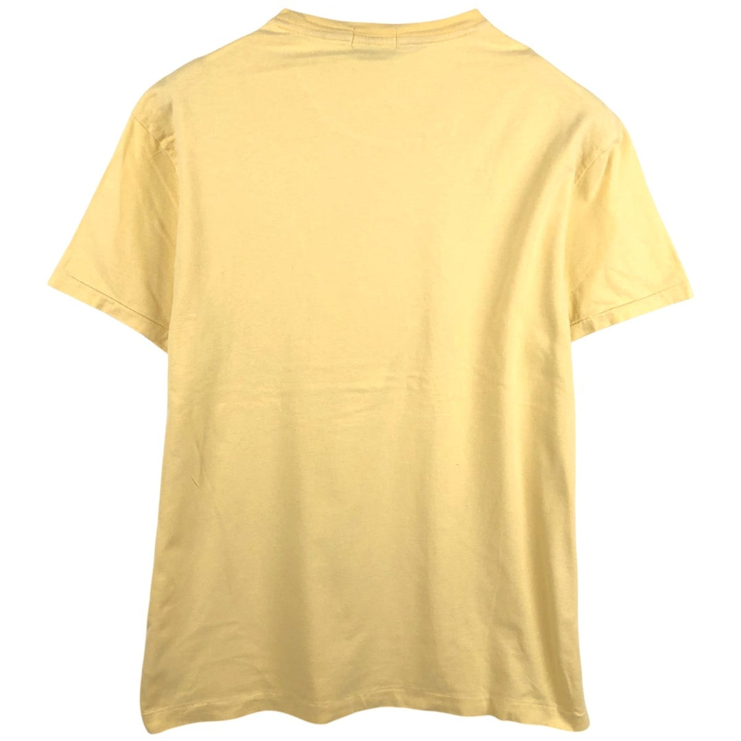 Ralph Lauren POLO RALPH LAUREN CLASSIC FIT Large Logo Short-Sleeve Logo T-Shirt (Men's Size M) cotton yellow type Vintage Second Hand
