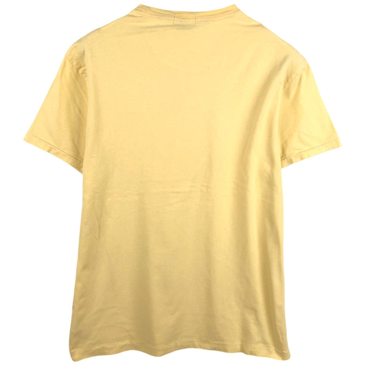 Ralph Lauren POLO RALPH LAUREN CLASSIC FIT Large Logo Short-Sleeve Logo T-Shirt (Men's Size M) cotton yellow type Vintage Second Hand