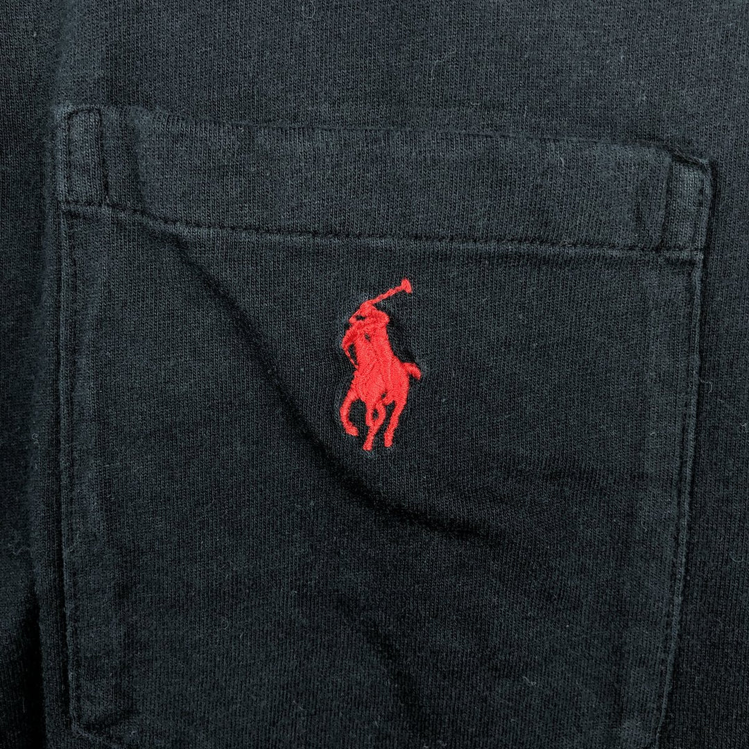 Ralph Lauren POLO by Ralph Lauren Short Sleeve One Point Logo Pocket T-Shirt Men's L cotton navy blue type Vintage Second Hand