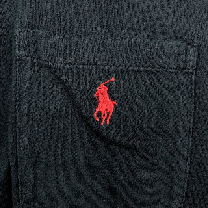 Ralph Lauren POLO by Ralph Lauren Short Sleeve One Point Logo Pocket T-Shirt Men's L cotton navy blue type Vintage Second Hand