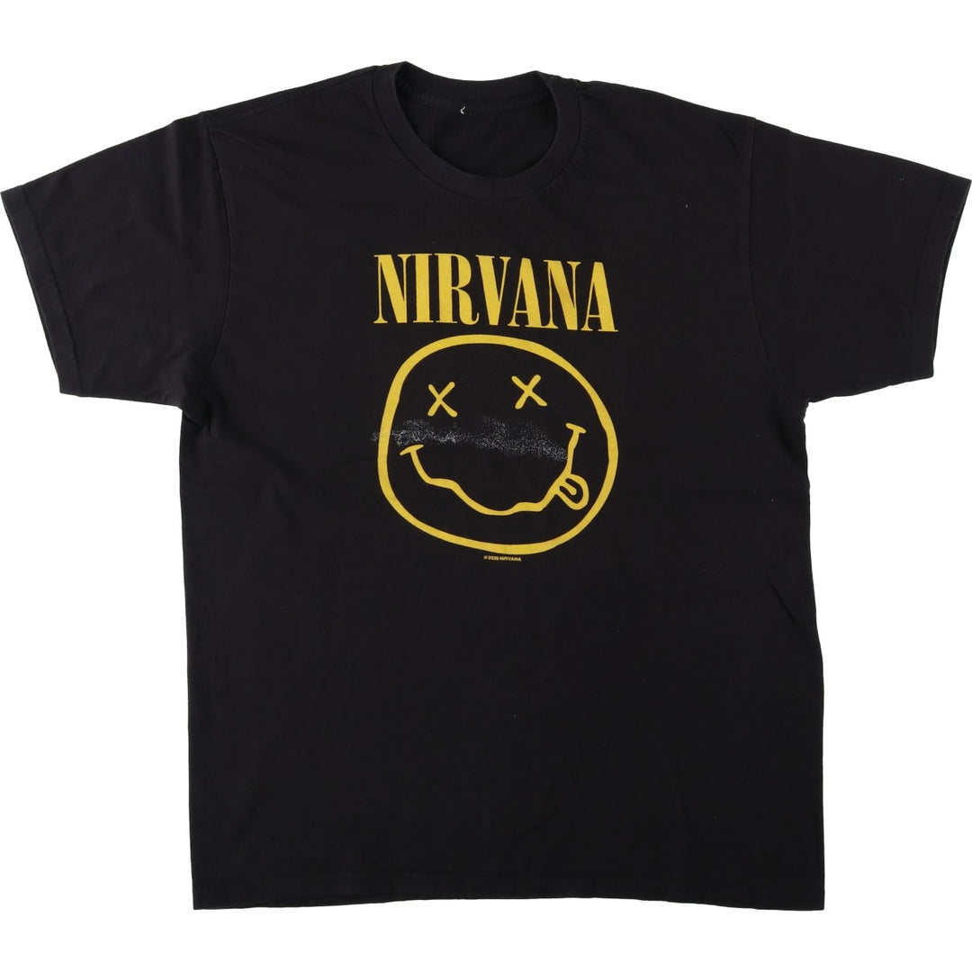 NIRVANA Nirvana Band T-shirt, Band T, Men's XL size unclear black type Vintage Second Hand