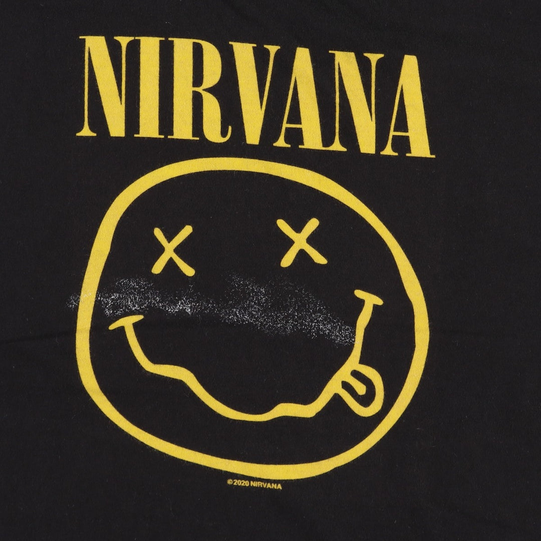 NIRVANA Nirvana Band T-shirt, Band T, Men's XL size unclear black type Vintage Second Hand