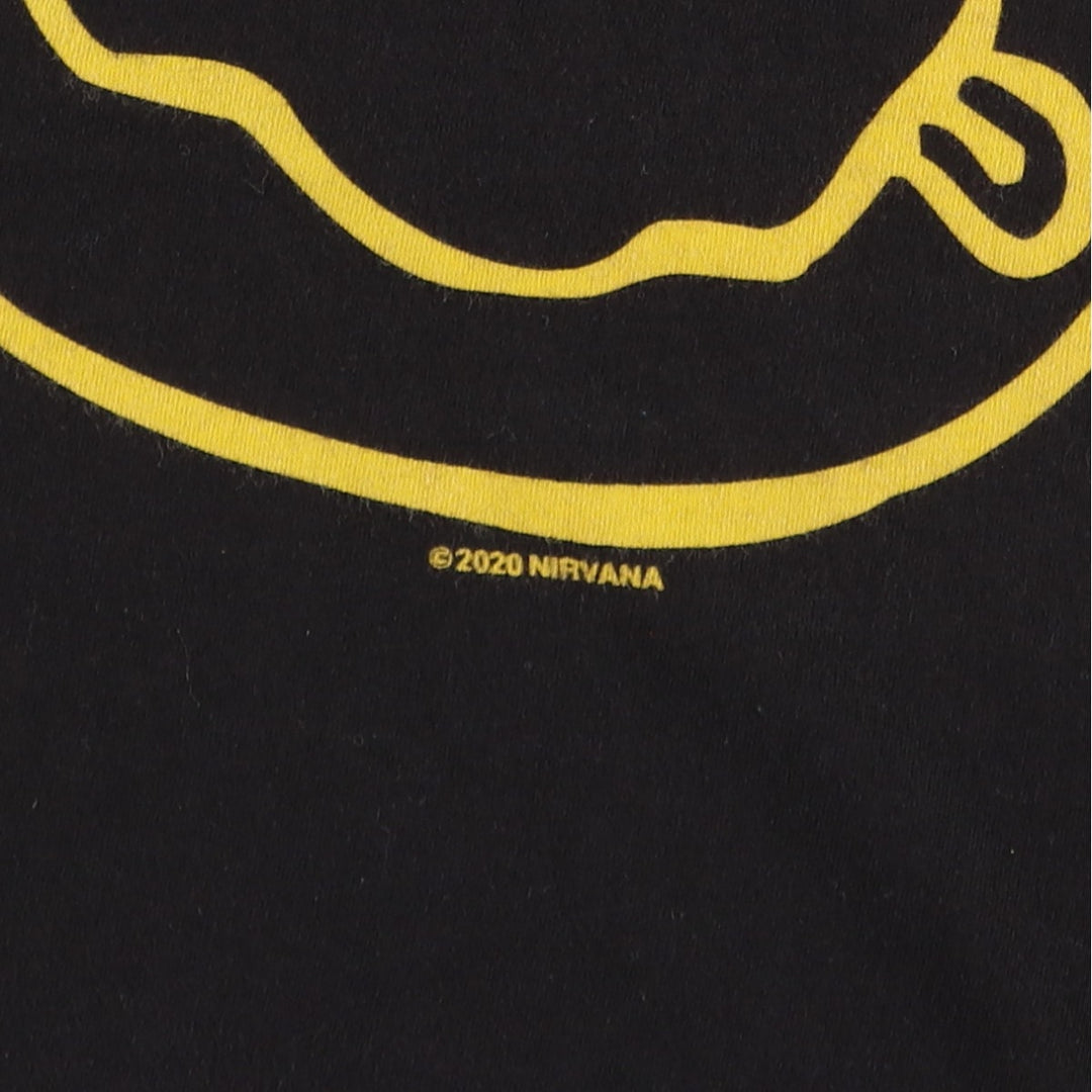 NIRVANA Nirvana Band T-shirt, Band T, Men's XL size unclear black type Vintage Second Hand