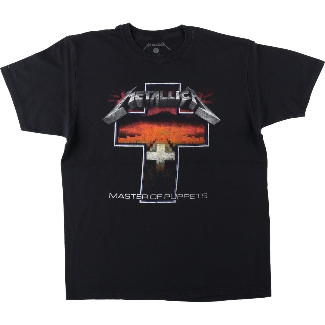 METALLICA Metallica Band T-shirt Band T Men's L size cotton black type Vintage Second Hand