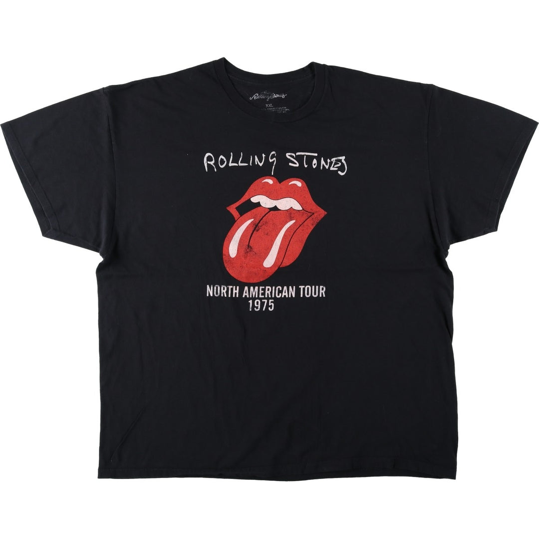 The Rolling Stones Band T-Shirt, Men's XXL cotton black type Vintage Second Hand