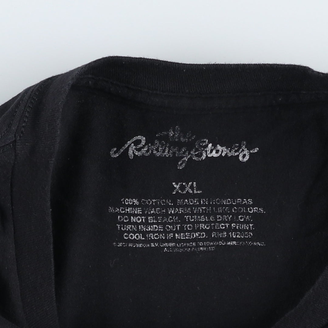 The Rolling Stones Band T-Shirt, Men's XXL cotton black type Vintage Second Hand