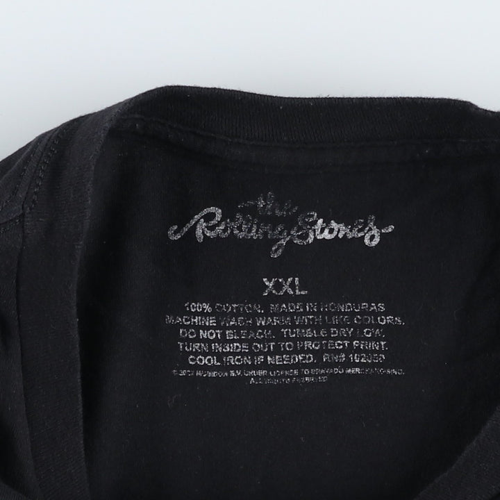 The Rolling Stones Band T-Shirt, Men's XXL cotton black type Vintage Second Hand