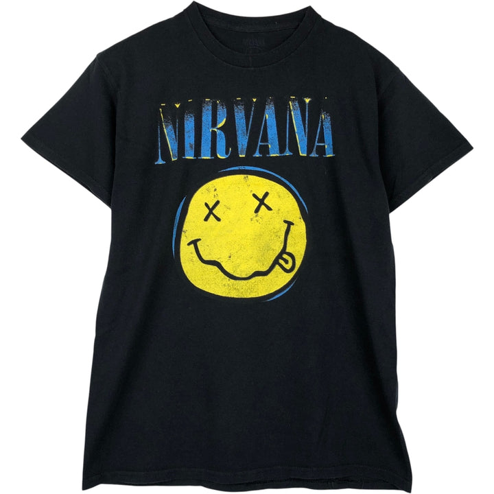 NIRVANA Nirvana Band T-shirt, Band T, Men's M size unclear black type Vintage Second Hand