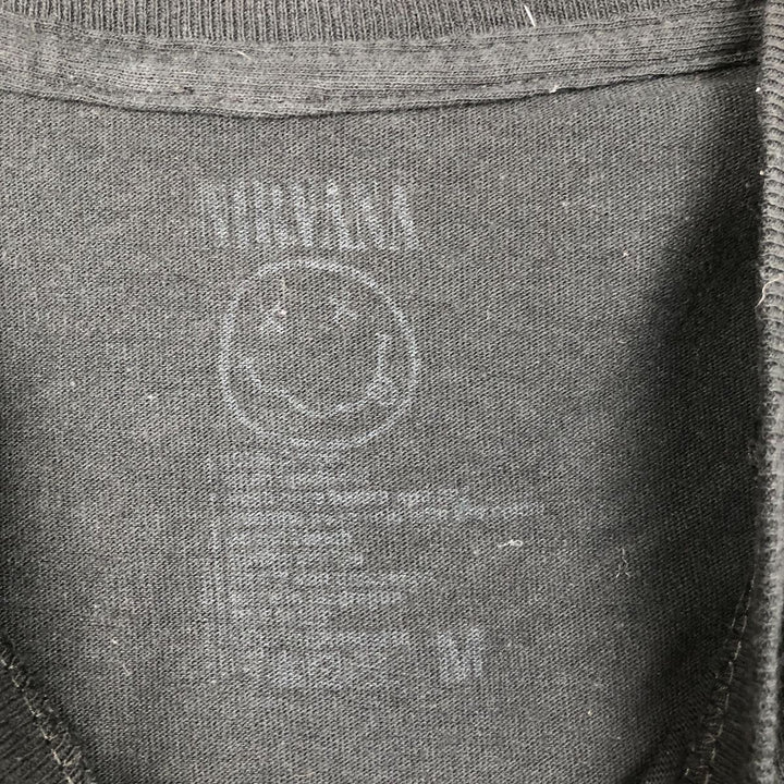 NIRVANA Nirvana Band T-shirt, Band T, Men's M size unclear black type Vintage Second Hand