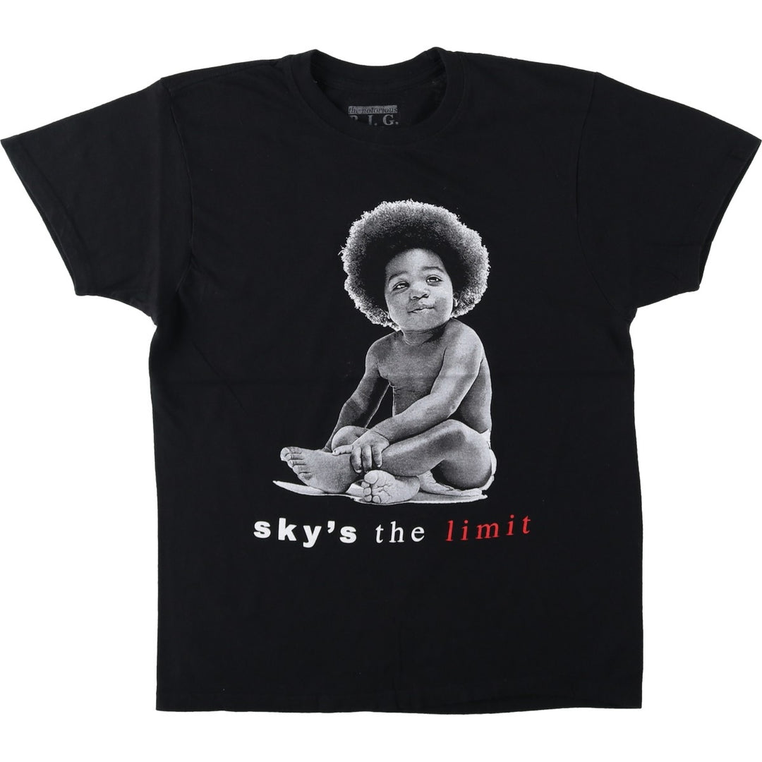 THE NOTORIOUS BIG Notorious BIG Rap T-shirt Rap T Men's M size cotton black type Vintage Second Hand