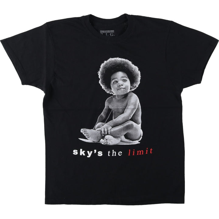 THE NOTORIOUS BIG Notorious BIG Rap T-shirt Rap T Men's M size cotton black type Vintage Second Hand