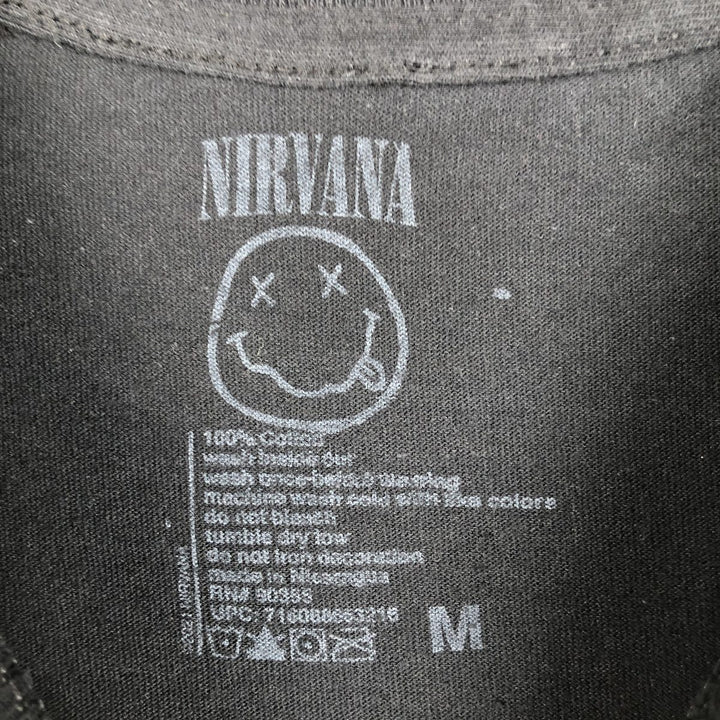 NIRVANA Nirvana Band T-shirt, Band T, Men's M size cotton black type Vintage Second Hand