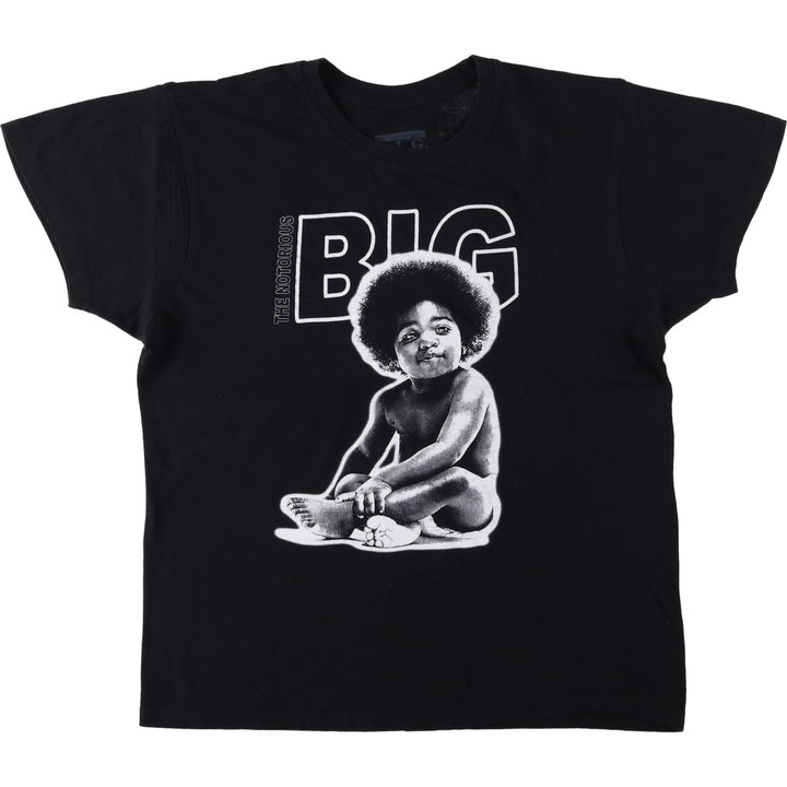 THE NOTORIOUS BIG Notorious BIG Rap T-shirt Rap T Men's L size cotton black type Vintage Second Hand