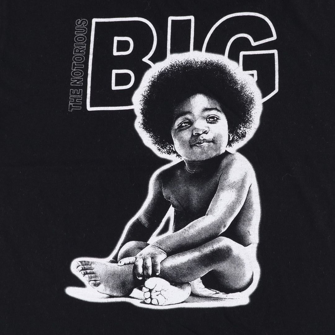 THE NOTORIOUS BIG Notorious BIG Rap T-shirt Rap T Men's L size cotton black type Vintage Second Hand
