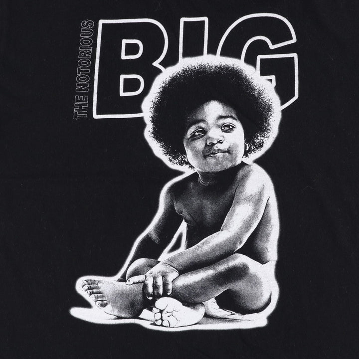 THE NOTORIOUS BIG Notorious BIG Rap T-shirt Rap T Men's L size cotton black type Vintage Second Hand