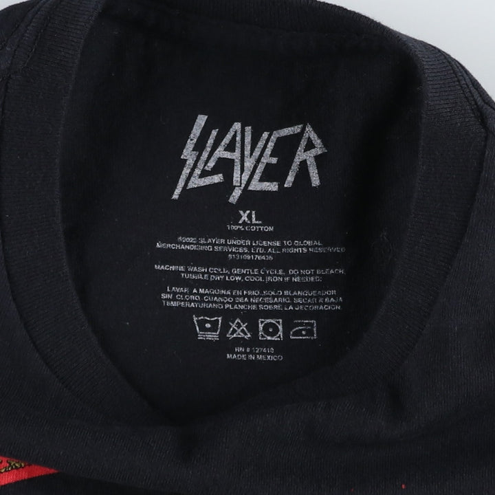 SLAYER Band T-shirt, Men's XL size cotton black type Vintage Second Hand