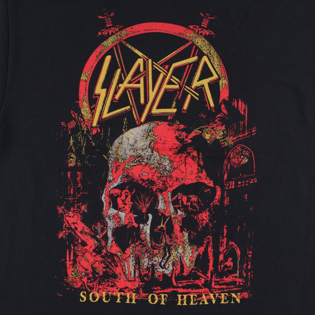 SLAYER Band T-shirt, Men's XL size cotton black type Vintage Second Hand