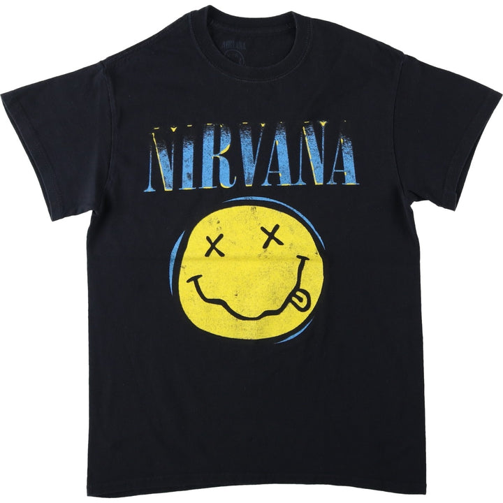 NIRVANA Nirvana Band T-shirt Band T Men's S size cotton black type Vintage Second Hand