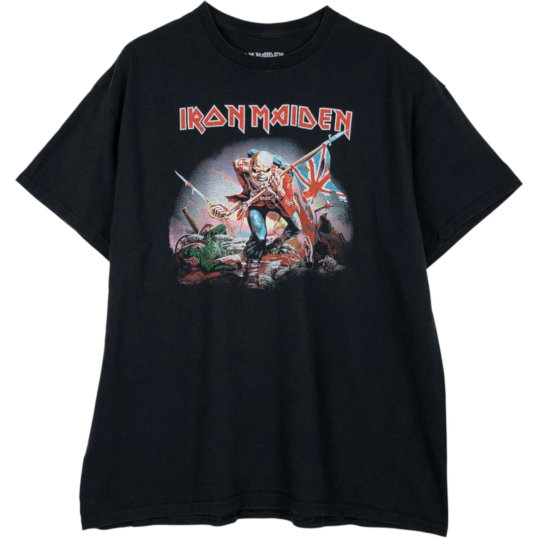 IRON MAIDEN Iron Maiden Band T-shirt Band T Men's XL size cotton black type Vintage Second Hand