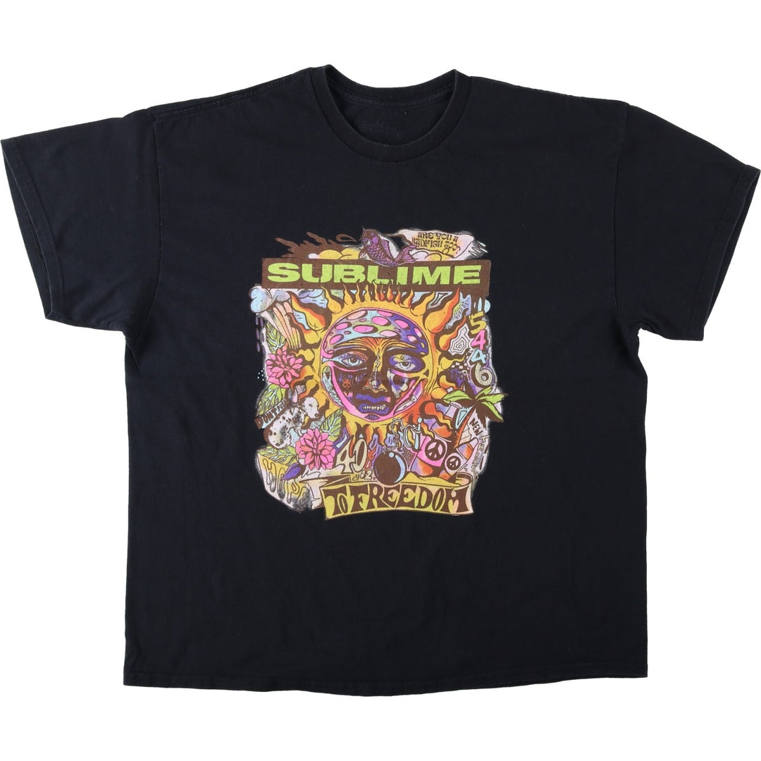 SUBLIME Band T-shirt, Men's XL size cotton black type Vintage Second Hand