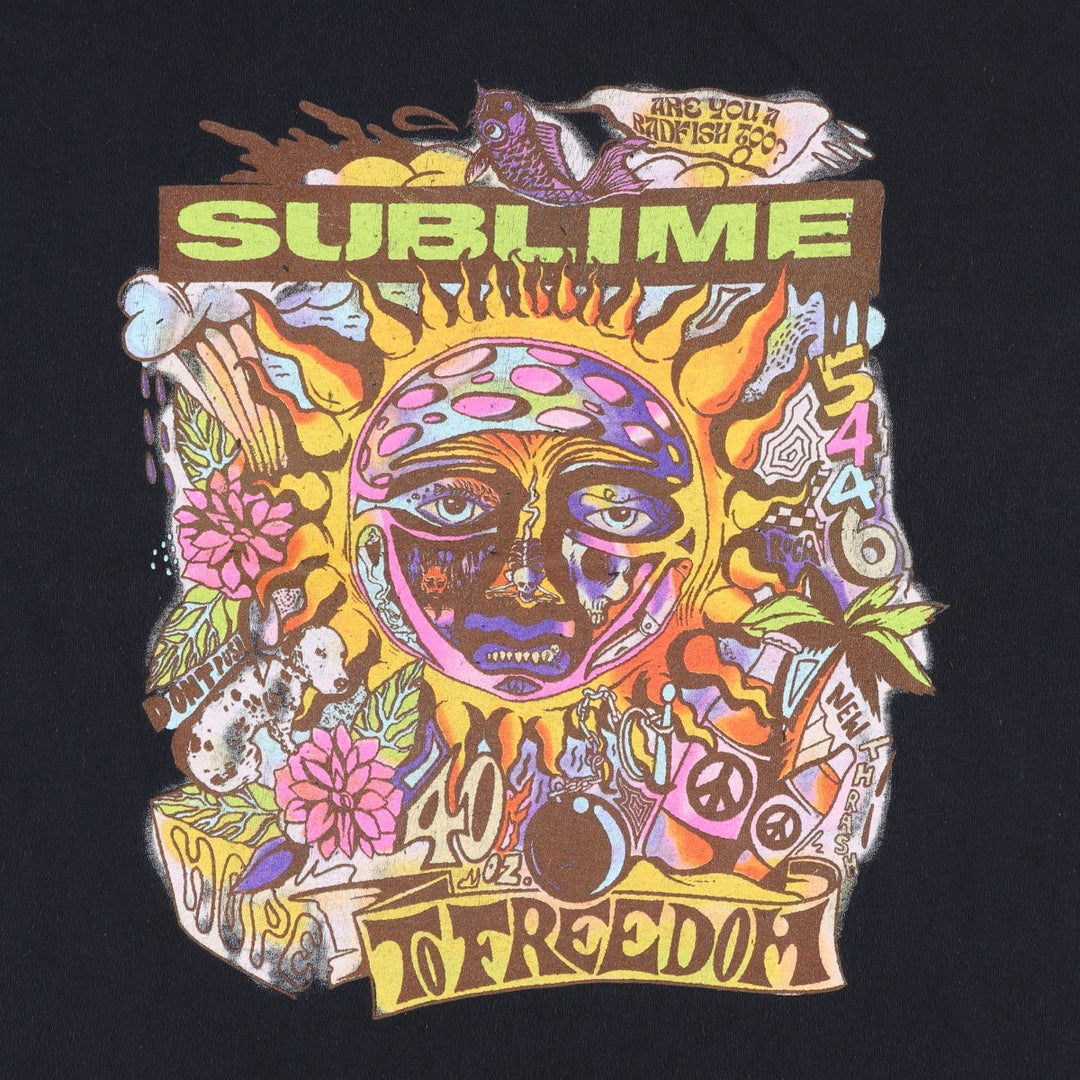 SUBLIME Band T-shirt, Men's XL size cotton black type Vintage Second Hand