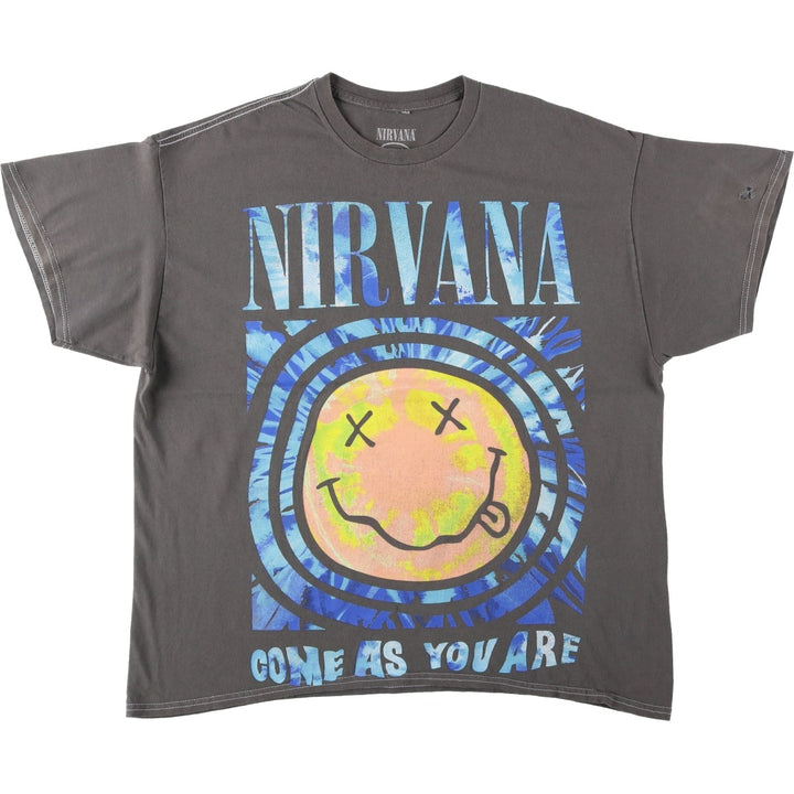NIRVANA Nirvana Band T-shirt Band T Men's S size cotton Charcoal Vintage Second Hand
