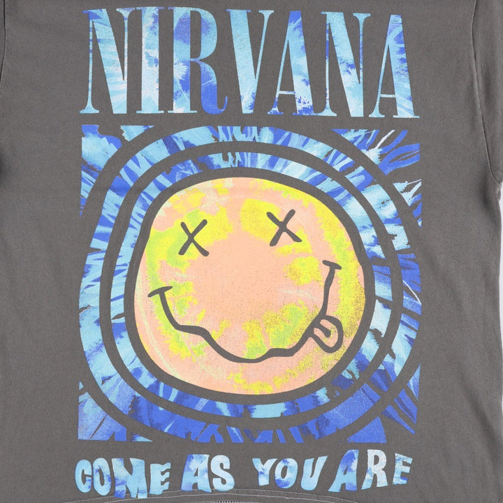 NIRVANA Nirvana Band T-shirt Band T Men's S size cotton Charcoal Vintage Second Hand