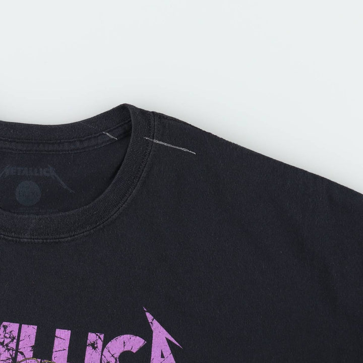 METALLICA Skull Pattern Band T-shirt, Band Tee, Men's XL size cotton black type Vintage Second Hand