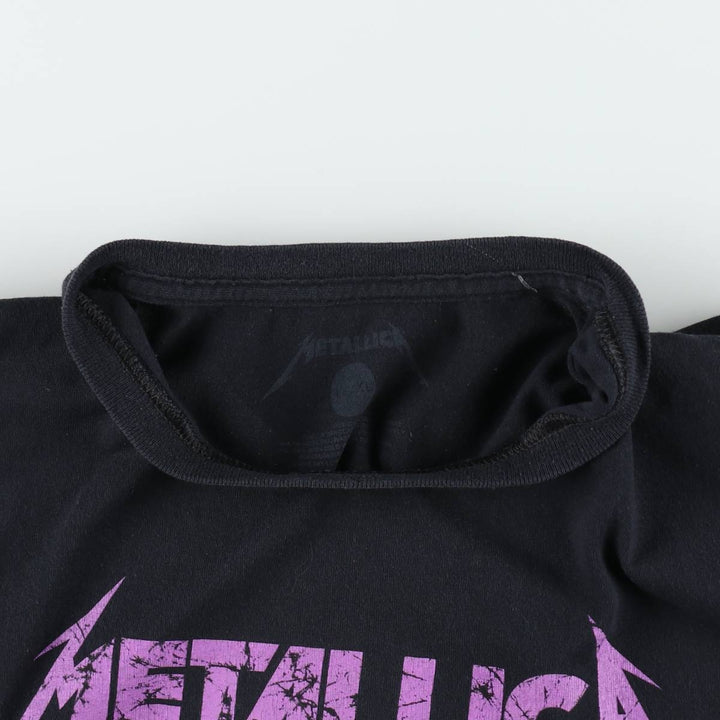 METALLICA Skull Pattern Band T-shirt, Band Tee, Men's XL size cotton black type Vintage Second Hand