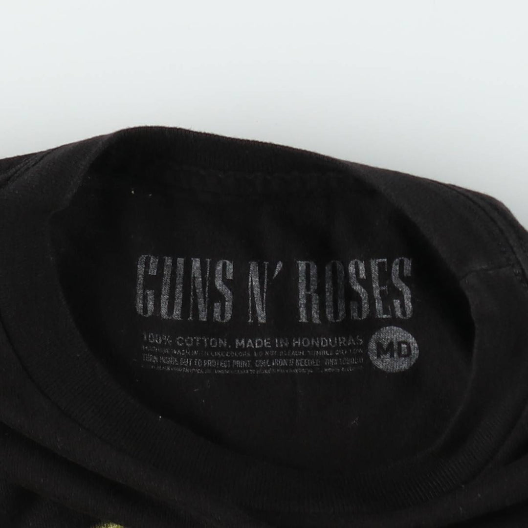 Guns N' Roses Band T-shirt, Men's M size cotton black type Vintage Second Hand