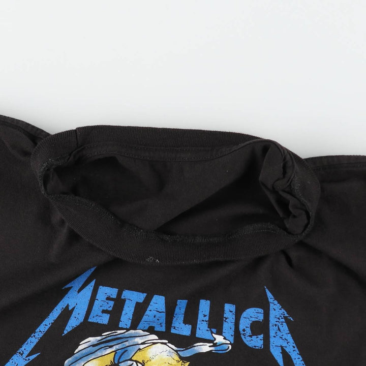 METALLICA Skull Pattern Band T-shirt, Band Tee, Men's XL size unclear black type Vintage Second Hand