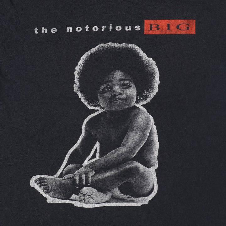 THE NOTORIOUS BIG Notorious BIG Rap T-shirt Rap T Men's XL size unclear black type Vintage Second Hand
