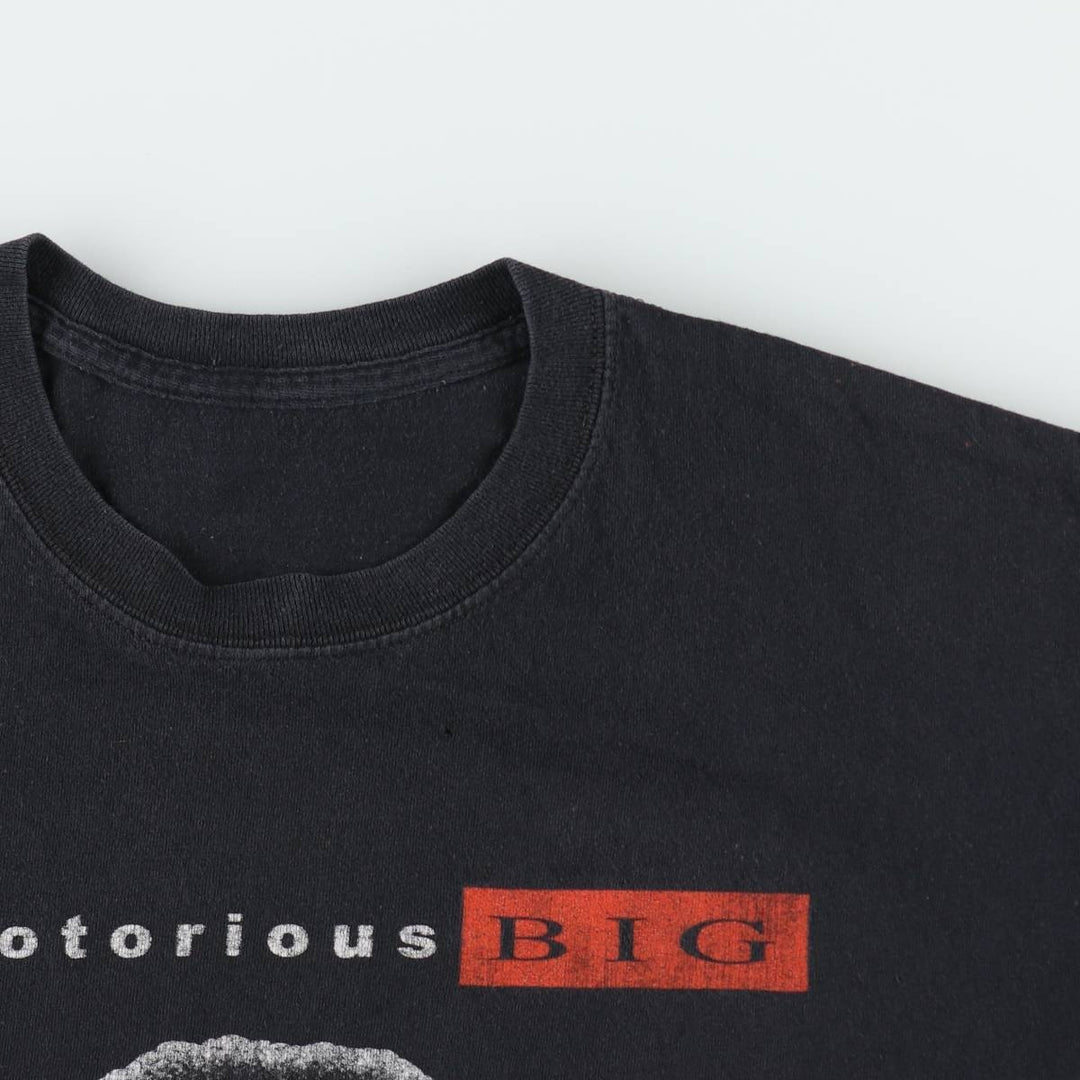 THE NOTORIOUS BIG Notorious BIG Rap T-shirt Rap T Men's XL size unclear black type Vintage Second Hand