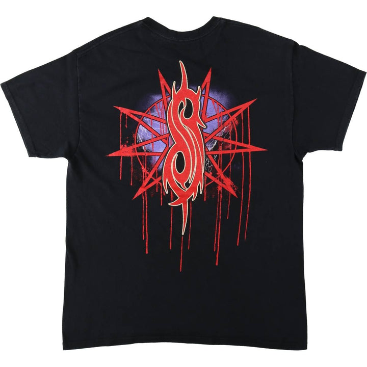 Slipknot Band T-shirt, Band T, Men's L size cotton black type Vintage Second Hand