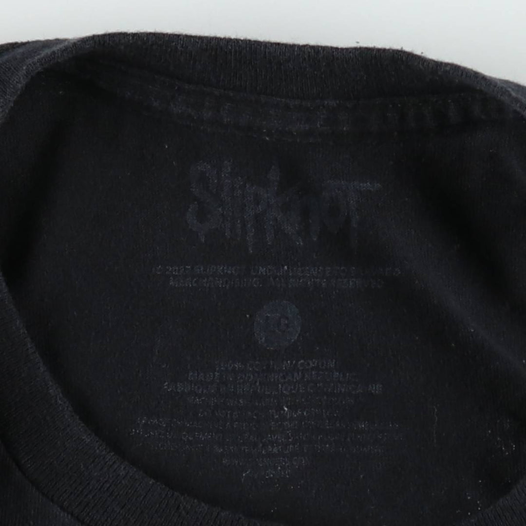 Slipknot Band T-shirt, Band T, Men's L size cotton black type Vintage Second Hand