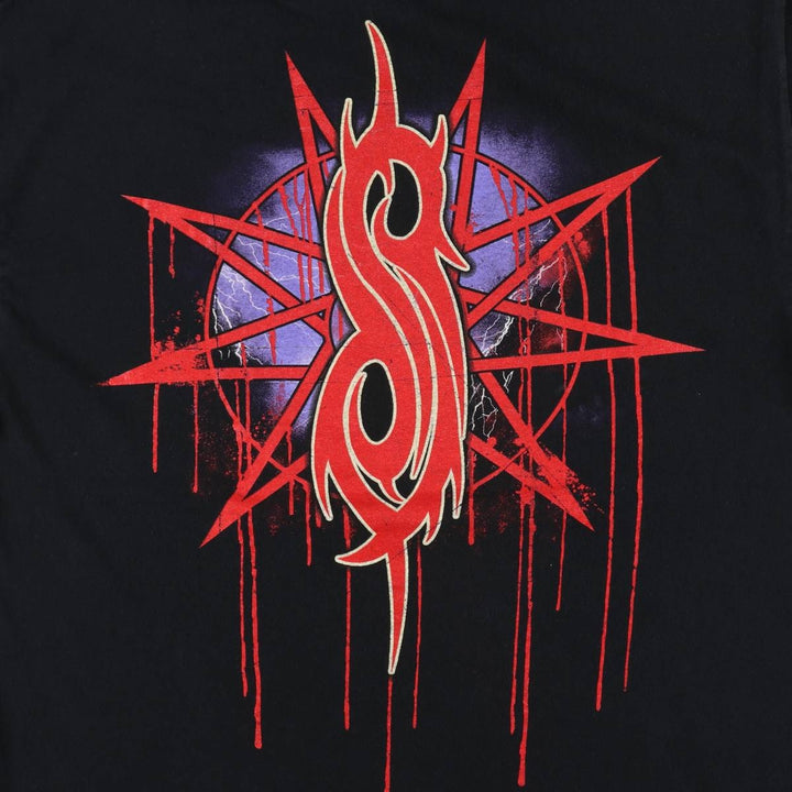 Slipknot Band T-shirt, Band T, Men's L size cotton black type Vintage Second Hand