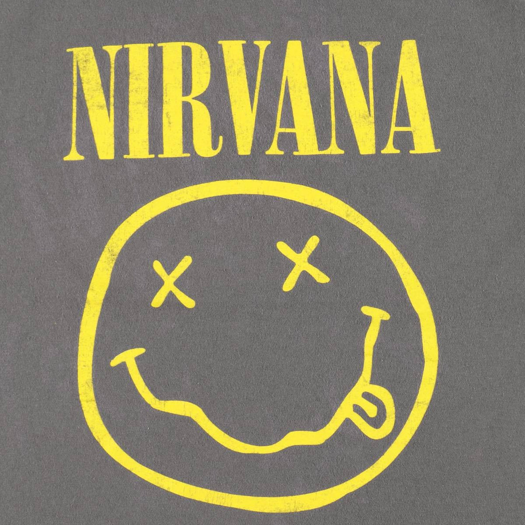 NIRVANA Nirvana Band T-shirt, Band T, Men's L size cotton Charcoal Vintage Second Hand