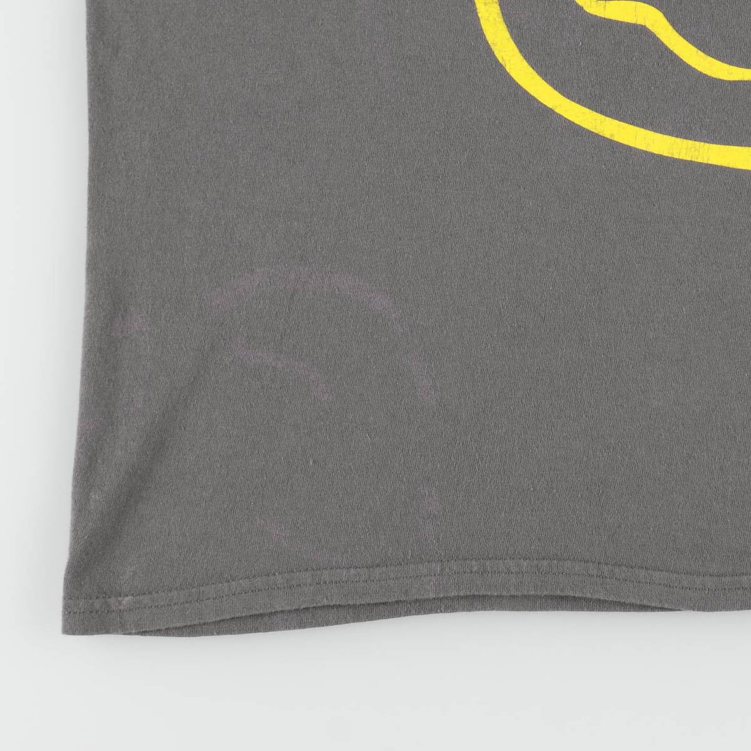 NIRVANA Nirvana Band T-shirt, Band T, Men's L size cotton Charcoal Vintage Second Hand