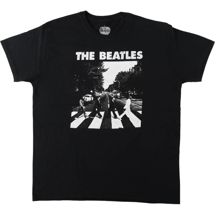 THE BEATLES Band T-shirt, Band T, Men's XL size cotton black type Vintage Second Hand