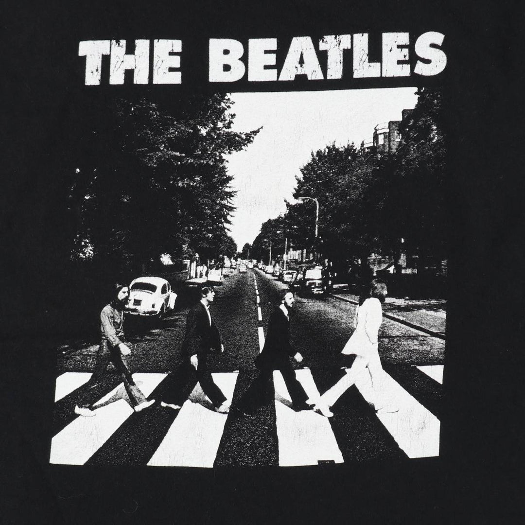 THE BEATLES Band T-shirt, Band T, Men's XL size cotton black type Vintage Second Hand