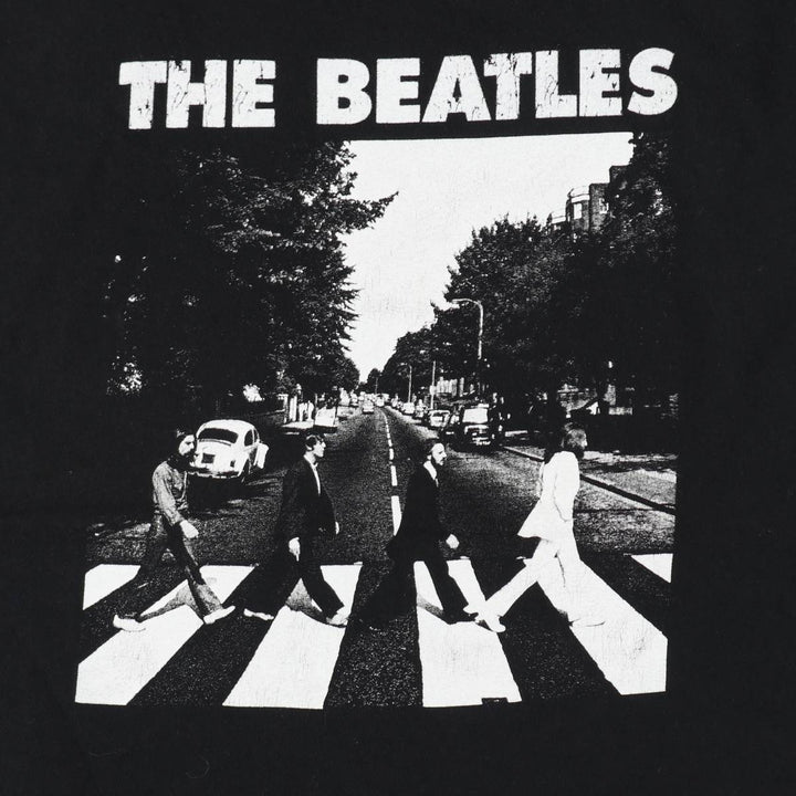 THE BEATLES Band T-shirt, Band T, Men's XL size cotton black type Vintage Second Hand