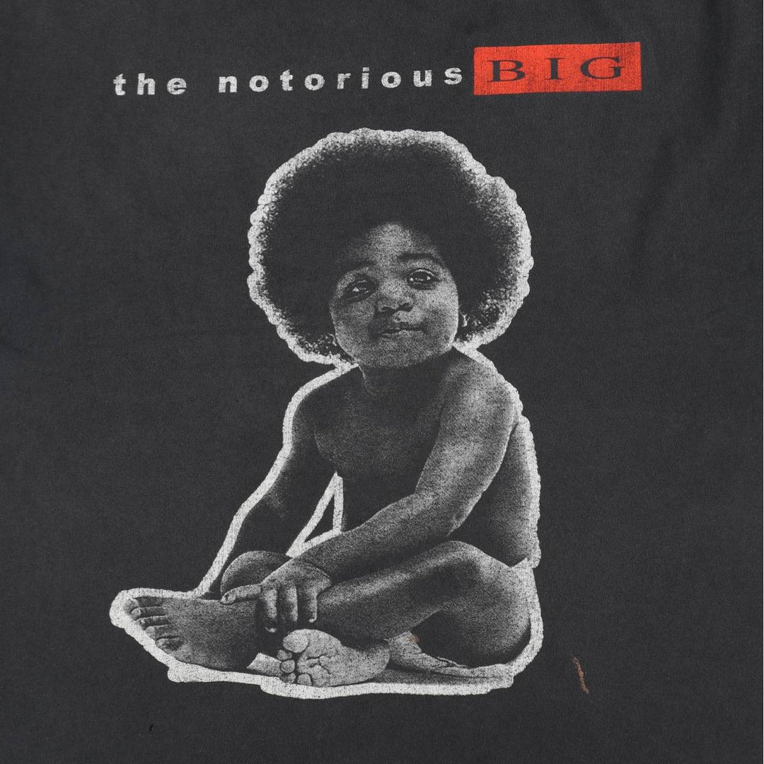 THE NOTORIOUS BIG Notorious BIG Rap T-shirt Rap T Men's XL size unclear black type Vintage Second Hand