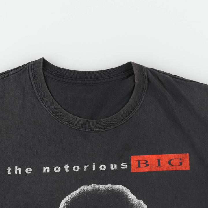 THE NOTORIOUS BIG Notorious BIG Rap T-shirt Rap T Men's XL size unclear black type Vintage Second Hand