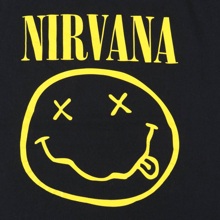NIRVANA Nirvana Band T-shirt, Band T, Men's XL size cotton black type Vintage Second Hand