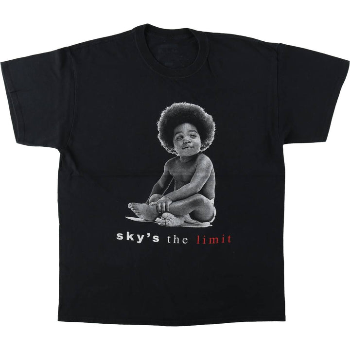 THE NOTORIOUS BIG Notorious BIG Rap T-shirt Rap T Men's L size cotton black type Vintage Second Hand