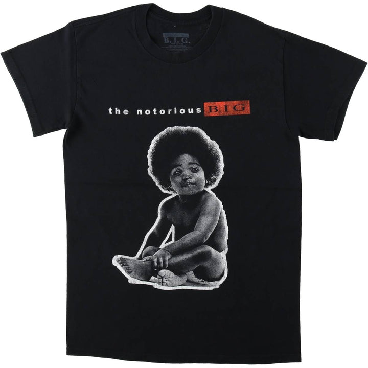 THE NOTORIOUS BIG Rap T-Shirt (Men's Size S) cotton black type Vintage Second Hand