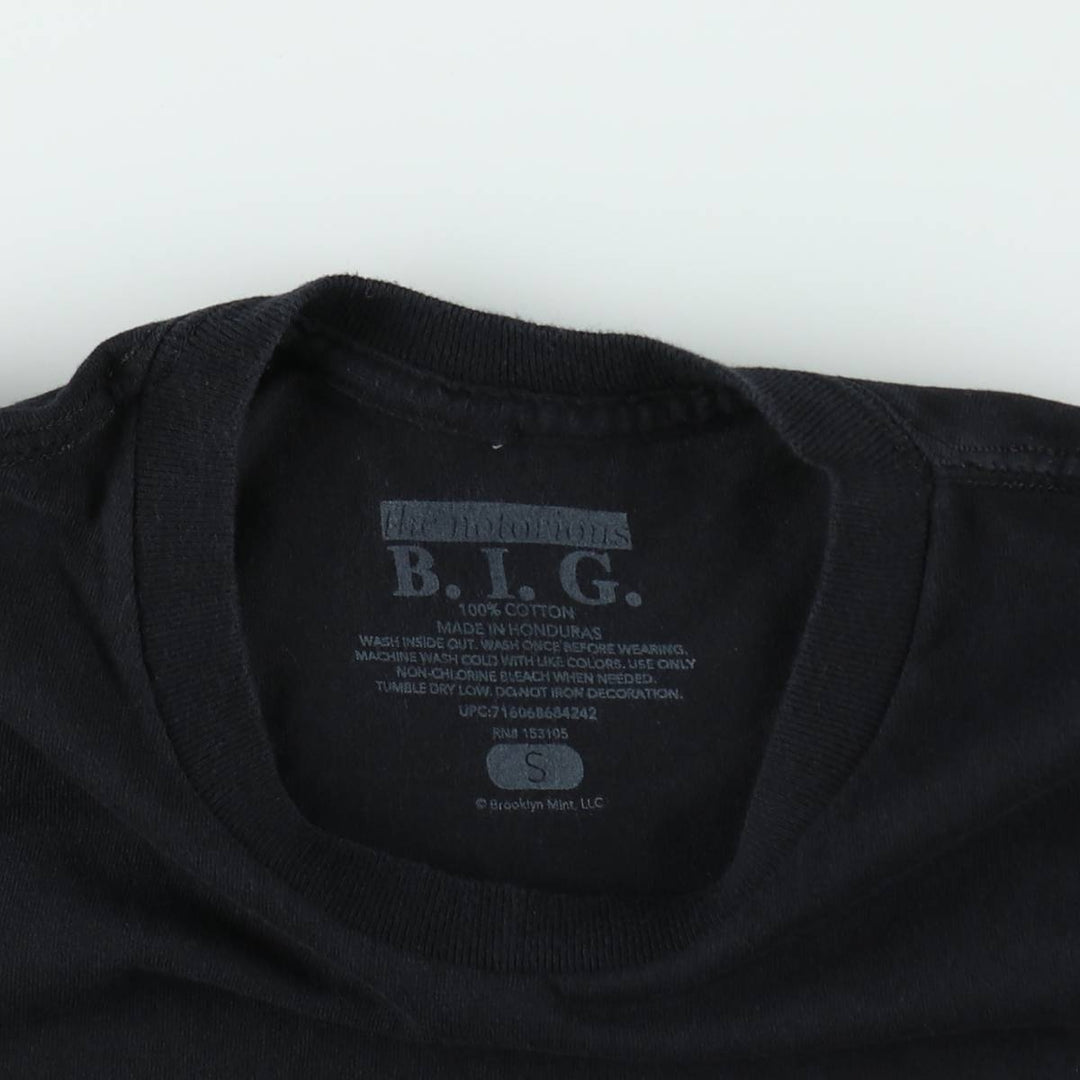 THE NOTORIOUS BIG Rap T-Shirt (Men's Size S) cotton black type Vintage Second Hand