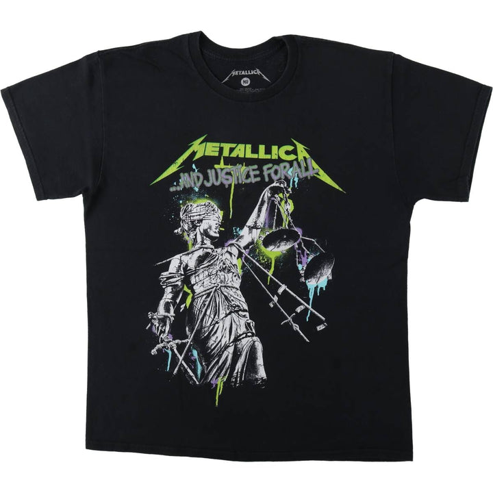 METALLICA Metallica Band T-shirt Band T Men's M size cotton black type Vintage Second Hand