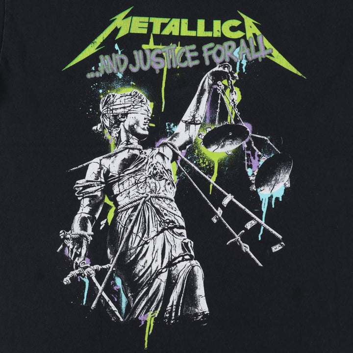 METALLICA Metallica Band T-shirt Band T Men's M size cotton black type Vintage Second Hand
