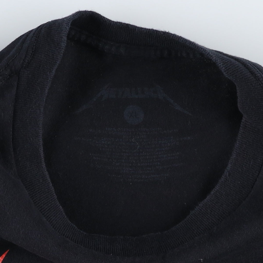 METALLICA Metallica Band T-shirt Band T Men's XL size cotton black type Vintage Second Hand